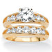 Round Cubic Zirconia Wedding Set