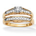 Round Diamond Cutout Ring Set