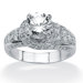 Round Cubic Zirconia Twist Ring