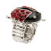 Red Crystal Ladybug Stretch Ring