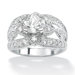 Oval and Round Cubic Zirconia Ring