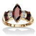 10K Gold Marquise Garnet Ring