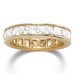PrinceSterling Silver Cut Cubic Zirconia Eternity Band Ring