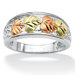 Silver Leaf Motif Ring