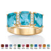 14k Gold Plated Emerald Birthstone Ring