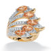 14k Gold Plated Marquise Cubic Zirconia Ring