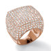 Brass Round Cubic Zirconia Pave Ring