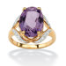 Amethyst and Diamond Accent Ring