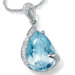 Aquamarine/Diamond Accent Pendant