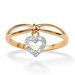 10k Yellow Gold Round Cut Diamond Ring