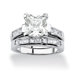Princess Cut Cubic Zirconia Bridal Set