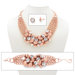 Rose Gold Rhinestone Statement Jewelry Set