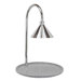 Contemporary Single Stainless Steel Lamp Round Carving Station