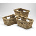 Set of 3 Palm Weave Baskets