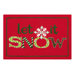 Let It Snow Hooked Rug