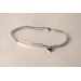 ID / Puff Heart Plaque Bracelet in White