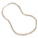 17 Inch10 Strand Polished Silver Gold Plated Rose And 18k Gold Plated Yellow Diamond-cut Necklace