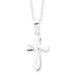 Sterling Silver Cross Necklace - 18 Inch- Spring Ring