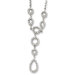 Sterling Silver CZ Drop Necklace - 16 Inch- Spring Ring