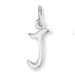 Sterling Silver Initial J Pendant
