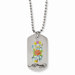 Stainless Steel Ed Hardy True To Love Dog Tag Painted 24inch Necklace