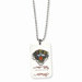 Ed Hardy Tiger 2-piece Painted Dog Tag 24inch Necklace