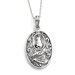 Sterling Silver Antiqued Animal Friends-Cat 18inch Necklace