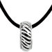 Sterling Silver Genuine Onyx Pendant22.5x6.5mm
