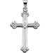 14k White Gold Cross Pendant32x22mm