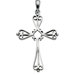 14k White Gold Cross Pendant33x25mm