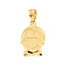 14k Yellow Gold Boys Head Pendant15.75x10.25mm