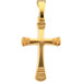 14k Yellow Gold Cross Pendant With Design