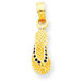 14k Blue Enameled Flip Flop Pendant