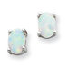 Sterling Silver Created Opal Post Earrings