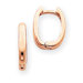 14k Rose Gold Oval Hinged Hoop Earrings