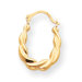 14k Small Twist Hoop Earrings