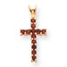 14k Garnet Cross Pendant