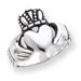 Sterling Silver Antiqued Claddagh Ring
