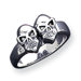Sterling Silver Skull Masonic Ring