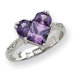 Sterling Silver Heart Cut Cubic Zirconia Ring