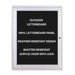 Outdoor Enclosed Letterboards,1-Door,3'x2',Aluminum Frame