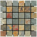 2" x 2" Tumbled Slate Mosaic in California Gold