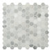 1" x 1" Honed Marble Mosaic in Arabescato Carrara