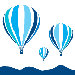 Things That Go - Hot Air Balloons Stretched Wall Art