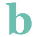 Letter - Lower Case 'b'  Stretched Wall Art