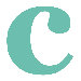 Letter - Lower Case 'c' Stretched Wall Art