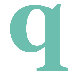 Letter - Lower Case 'q' Stretched Wall Art