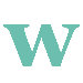 Letter - Lower Case 'w' Stretched Wall Art