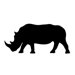 Silhouette - Rhino Stretched Wall Art