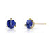 14 Karat Yellow Gold 3 Prong Martini Style 1.00 carats Sapphire Stud Earrings